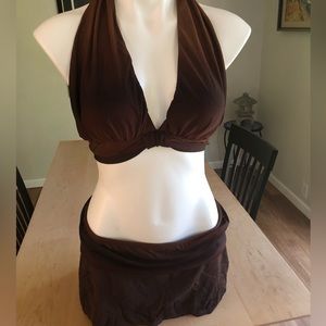 Brown La Blanca two piece swimsuit